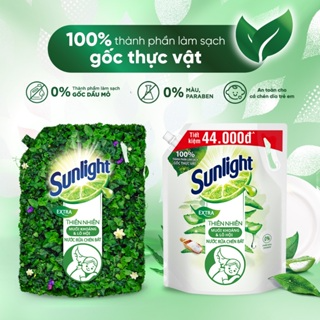 Nước Rửa Chén Bát Sunlight 100% Gốc Thực vật Thiên nhiên/Trà Xanh ...
