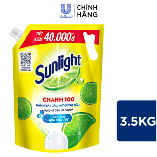 Nước rửa chén Sunlight chanh 100 mới đanh bay dâu mơ cứng đầu túi ...