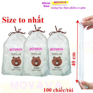 Màng bọc thực phẩm co giãn siêu dai có chun hình túi gấu set 100 c... Màng bọc thực phẩm co giãn siêu dai có chun hình túi gấu set 100 c...