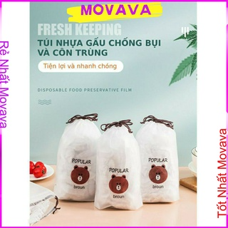 Màng bọc thực phẩm co giãn siêu dai có chun hình túi gấu set 100 c... Màng bọc thực phẩm co giãn siêu dai có chun hình túi gấu set 100 c...