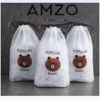 COMBO màng bọc thực phẩm PE túi gấu có chun bọc đồ ăn co giãn AMZO...