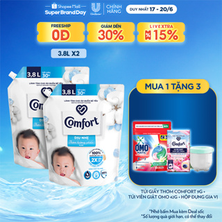 Combo 2 Túi Nước Xả Vải Comfort Dịu Nhẹ 3.8L/túi...