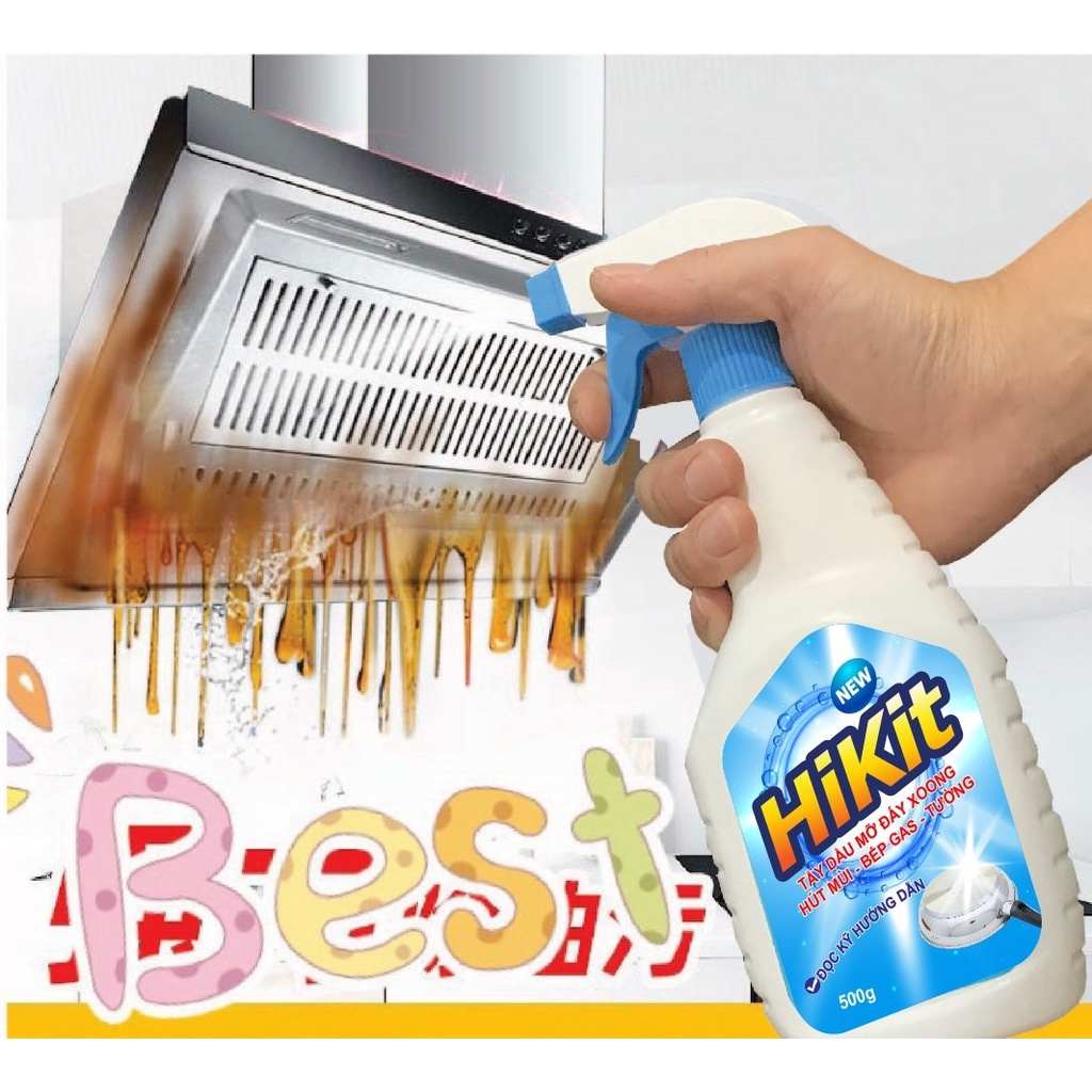 Tẩy dầu mỡ,tẩy nhà bếp, tẩy hút mùi, bếp gas, bếp từ, đáy xoong, đ...