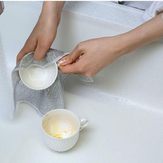 Giẻ Lau Bếp Dây Kim Loại Lau Bồn Rửa Chén Cọ Rửa Xoong Nồi Chén Bá...