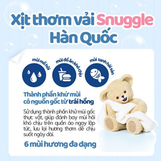 Xịt thơm quần áo Snuggle Nội địa Hàn Quốc 6 Mùi hương 150ml...