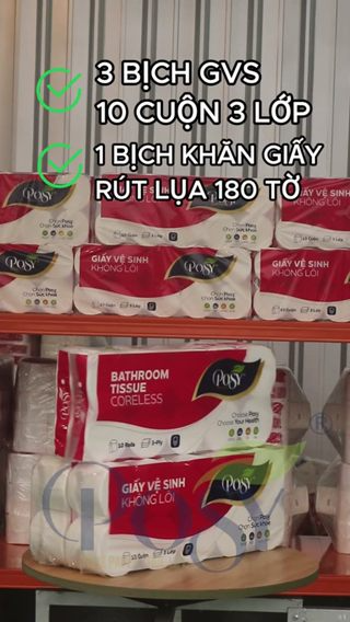 [COMBO NẮNG HẠ] Combo 3 bịch giấy vệ sinh 10 cuộn 3 lớp Posy có lõ...
