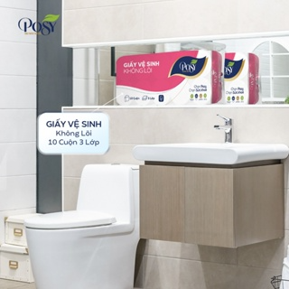 [COMBO NẮNG HẠ] Combo 3 bịch giấy vệ sinh 10 cuộn 3 lớp Posy có lõ...
