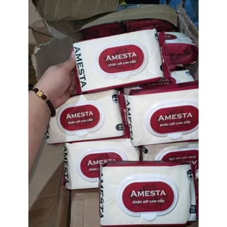 Gói khăn ướt cao cấp Amesta 120 tờ không mùi an toàn tiện lợi...
