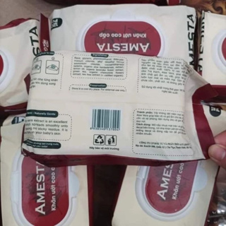 Gói khăn ướt cao cấp Amesta 120 tờ không mùi an toàn tiện lợi...