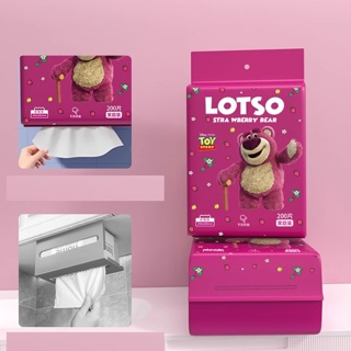Giấy Lau Đa Năng, Khăn Giấy 200 Tờ Gấu Dâu Lotso Mềm Mại, Không Ch...