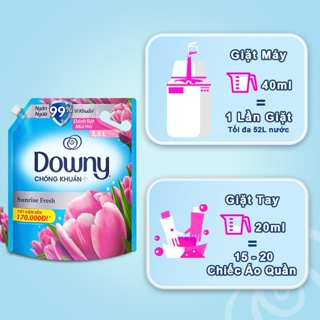 Nước Xả Vải DOWNY Hương Nước Hoa Cao Cấp Túi 4L Hương Đam Mê/ Huyề...
