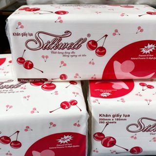 Khăn giấy ăn rút lụa silkwell 280 tờ siêu dai mềm mịn...