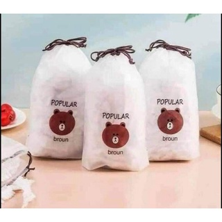 Túi, Màng bọc thực phẩm (bịch 100 cái)có chun co giãn có thể tái s...