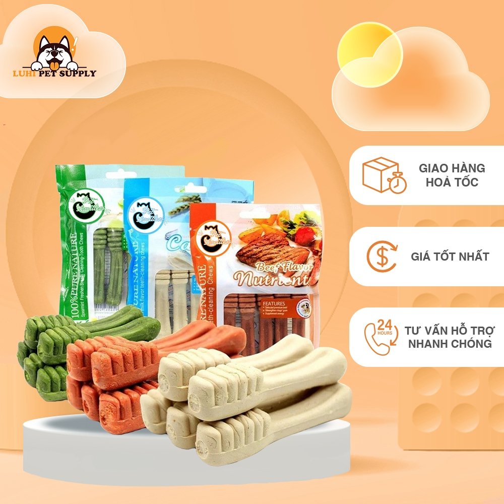 Xương gặm làm sạch răng và bổ sung Canxi cho thú cưng đa dạng gói ...