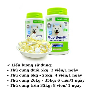 Viên canxi cho chó mèo SPIRIT bổ sung dinh dưỡng vitamin giúp chắc... Viên canxi cho chó mèo SPIRIT bổ sung dinh dưỡng vitamin giúp chắc...