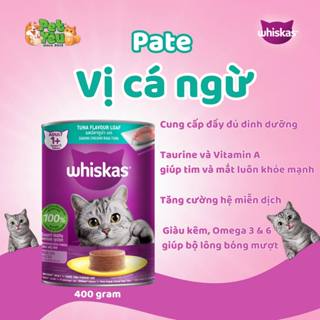 pate mèo whiskas lon 400gr dành cho mèo lớn...