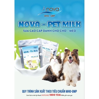 Sữa chó mèo mọi lứa tuổi Bio Milk for pet, Nova Pet milk gói 100gr...
