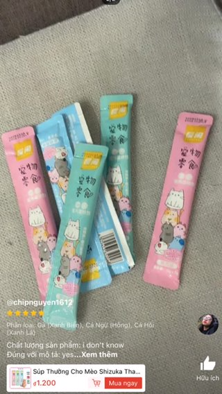 Súp Thưởng Cho Mèo Shizuka Thanh 15g - Súp Thưởng Mèo Vẩu Pet Shop...