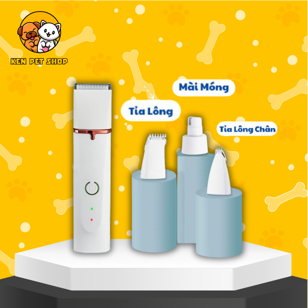 Tông Đơ Tỉa Lông Thú Cưng 4 Trong 1 Tăng Đơ Cắt Lông Chó Mèo Đa Nă...