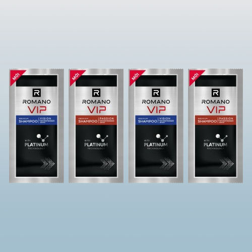 [HB Gift] Bộ 4 Gói dầu gội Romano VIP Vision  Passion...