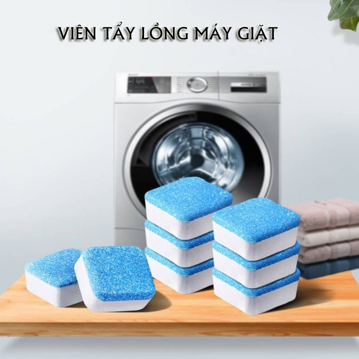 Hộp 12 Viên Tẩy Vệ Sinh Lồng Máy Giặt - Diệt Khuẩn - Tẩy Cặn Bẩn M...