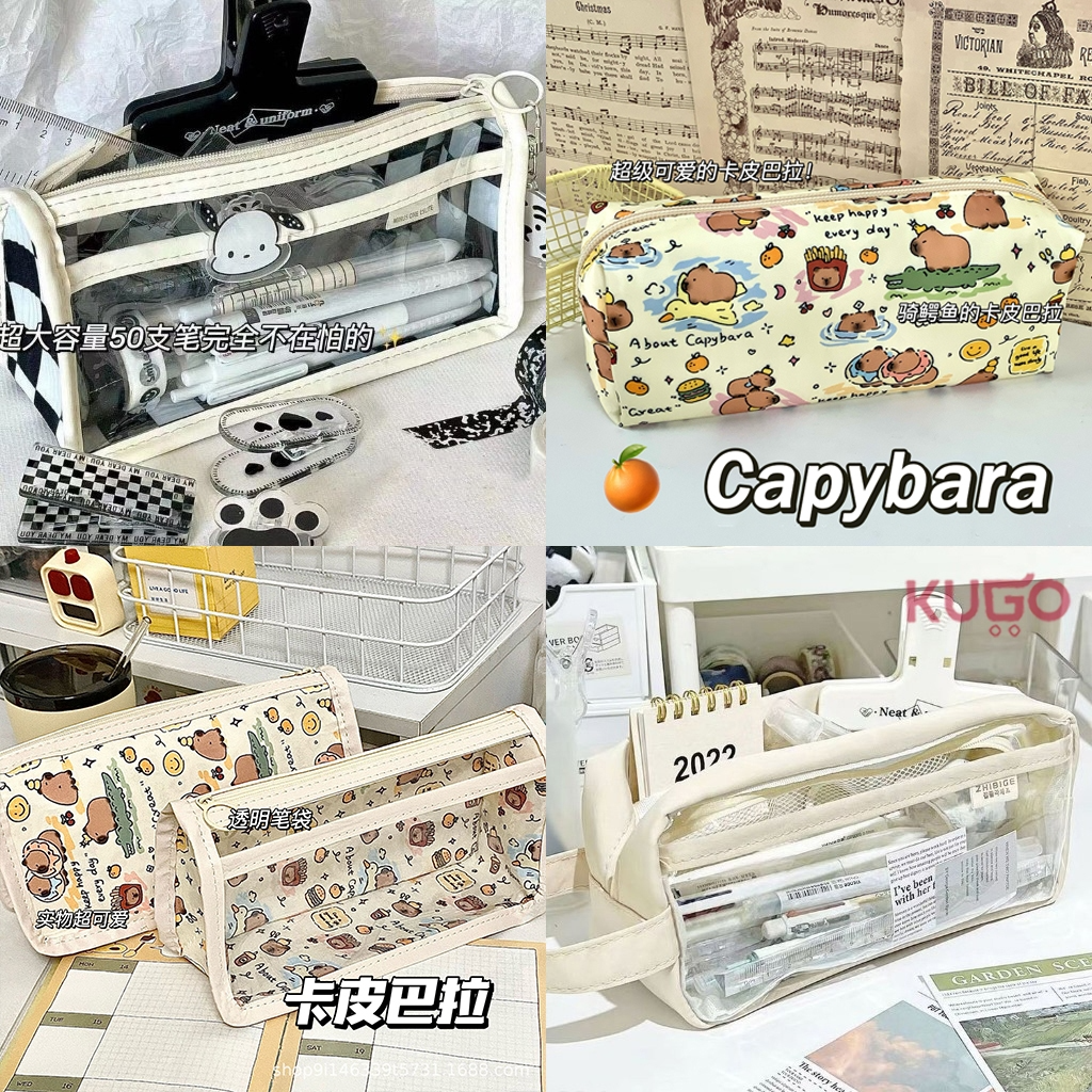 Hộp bút Túi Đựng Bút Màu Đen Sức Chứa Lớn Phong Cách Hàn Quốc Cho ...