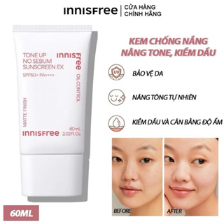 Kem Chống Nắng Nâng Tone, Kiềm Dầu Innisfree Tone Up No Sebum - To...