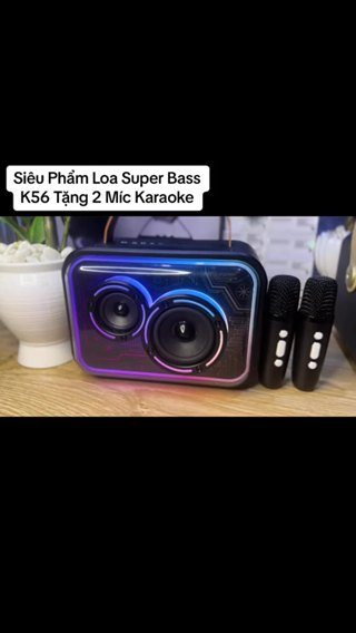 Loa Karaoke, Loa Bluetooth Karaoke K56 Không Dây Kèm 2 Mic Với Âm ...