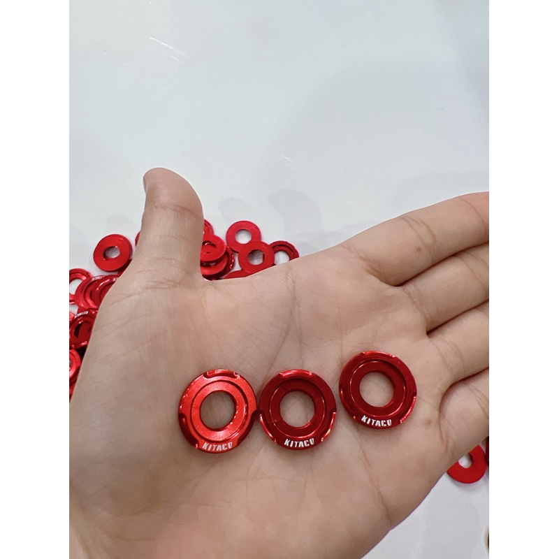 Long Đền gắn Dàn Áo xe máy Nhôm Kitaco màu Đỏ 6li và 8li Siêu Rẻ Đ...