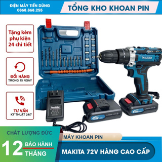 Máy khoan pin cầm tay Ma.ki.ta 72v, máy bắn vít 3 chức năng khoan ...