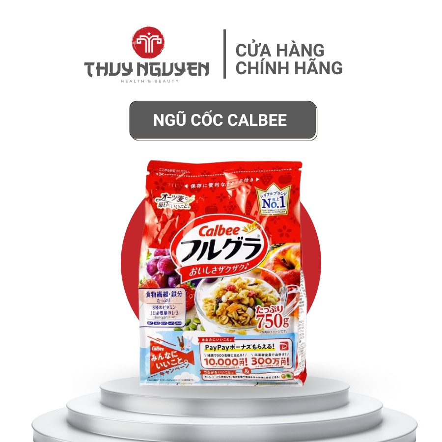 Ngũ cốc Calbee Đỏ, Ngũ cốc hoa quả Calbee 750g Nhật Bản...