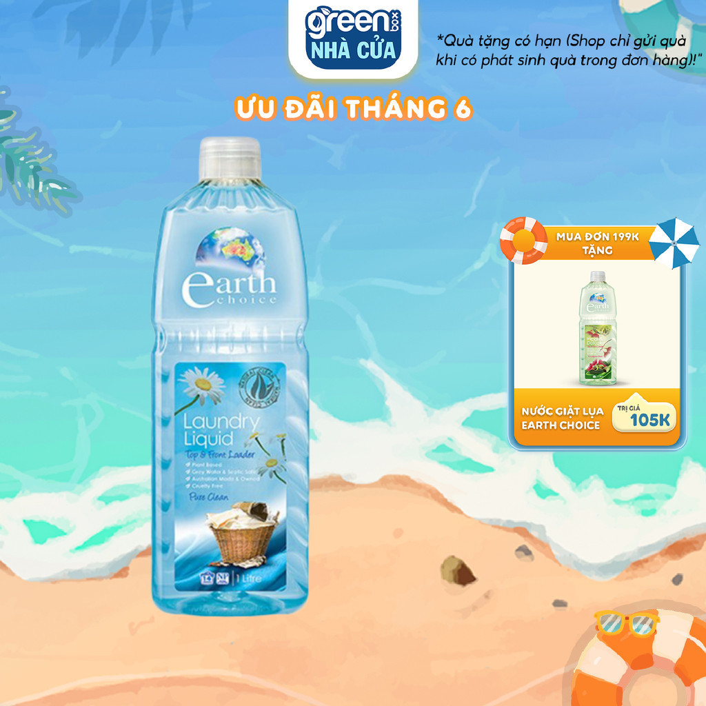 Nước Giặt EARTH CHOICE Giặt Đồ Lót, An Toàn Với Da Nhạy Cảm Với Ng...