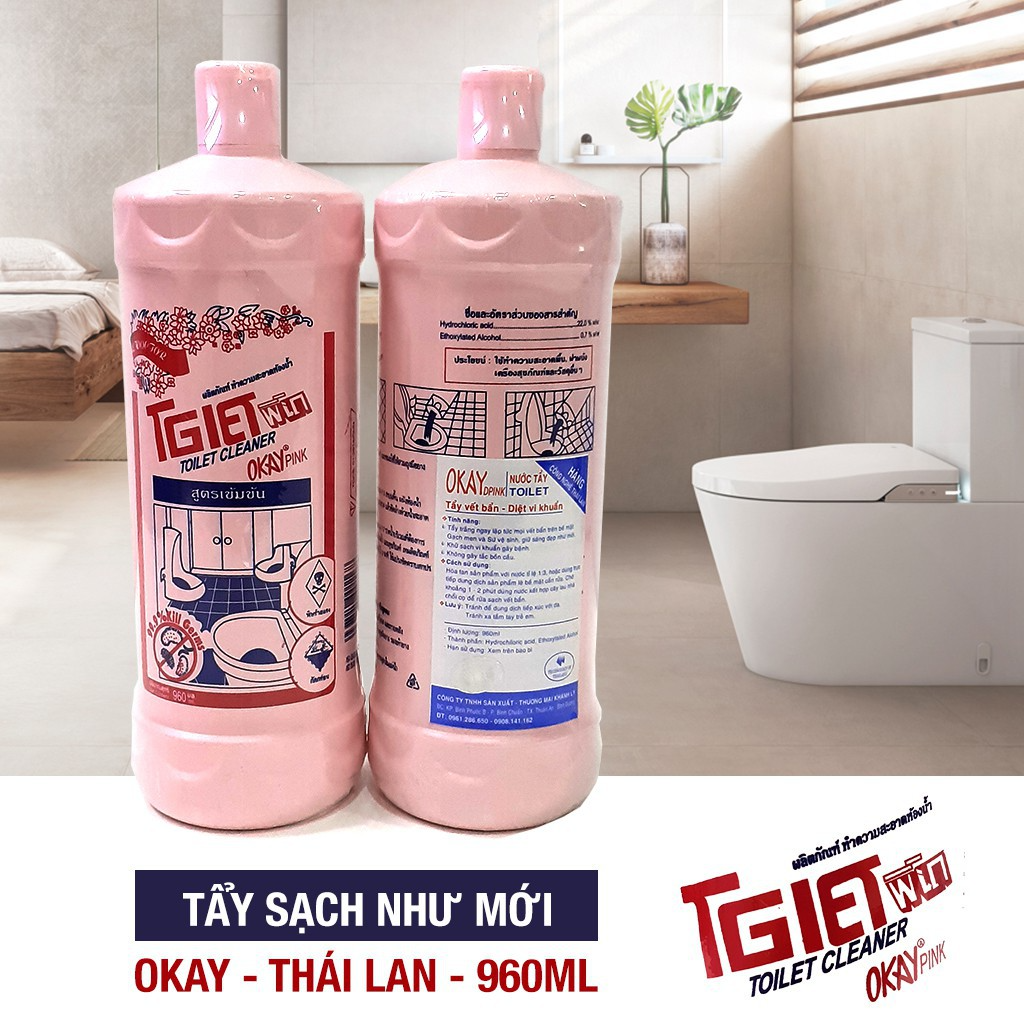 Nước Tẩy Rửa Toilet Okay Thái Lan 960ml...