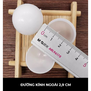 Quả Bóng Nhựa Rỗng Mở Đôi Màu Trắng- Đường Kính 2,9cm...