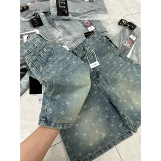 Quần Sooc Bò Nữ, Quần Ngố Bò Phối Họa Tiết Chất Bò Mềm Co Dãn Lưng...