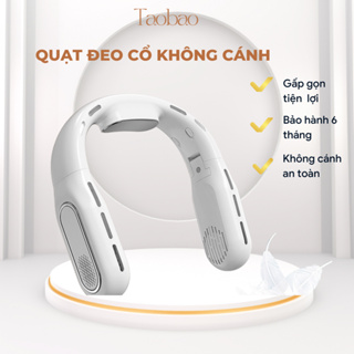 Quạt đeo cổ không cánh gấp gọn pin trâu 4000mah, quạt treo cổ mini...