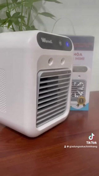 Quạt điều hòa phun sương mini wameli, quạt tích điện, quạt để bàn,...