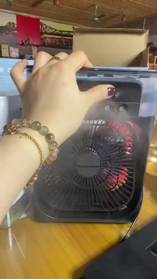 Quạt Phun Sương Tạo Ẩm Làm Mát Để Bàn, Quạt Hơi Nước Mini Điều Hòa...