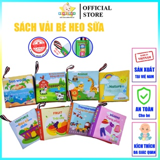 Sách vải - sách vải cho bé kích thích thị giác với nhiều chủ đề bằ...