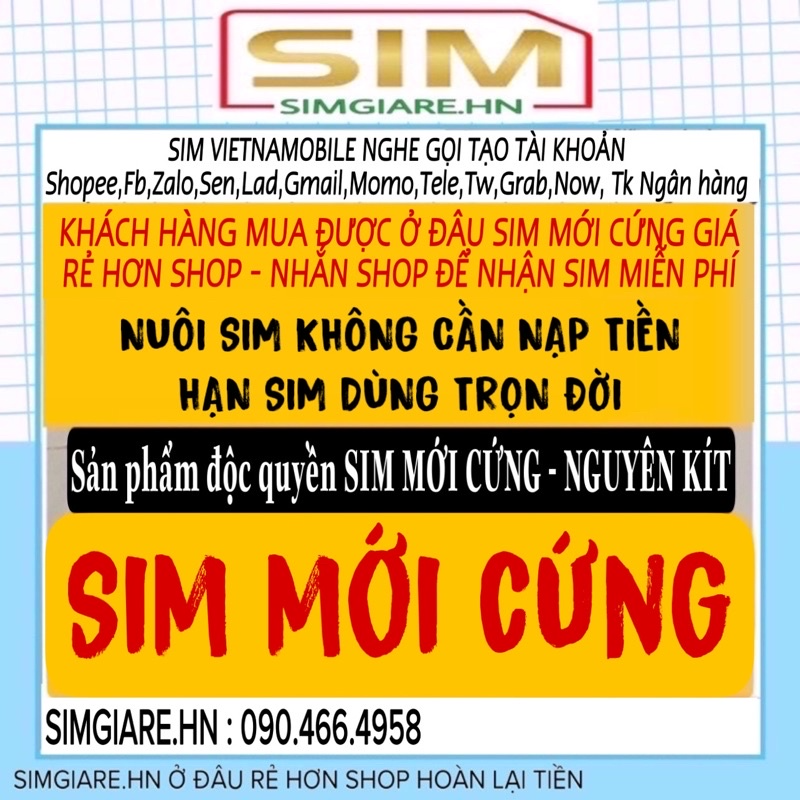 Sim Vietnam tạo fb,shope,zalo,sen,lad,gmail,mmo... Nghe gọi vào mạ...