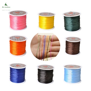 St.kunkka 10/50m Cuộn dây nylon co giãn màu trắng đen dùng làm vòn...