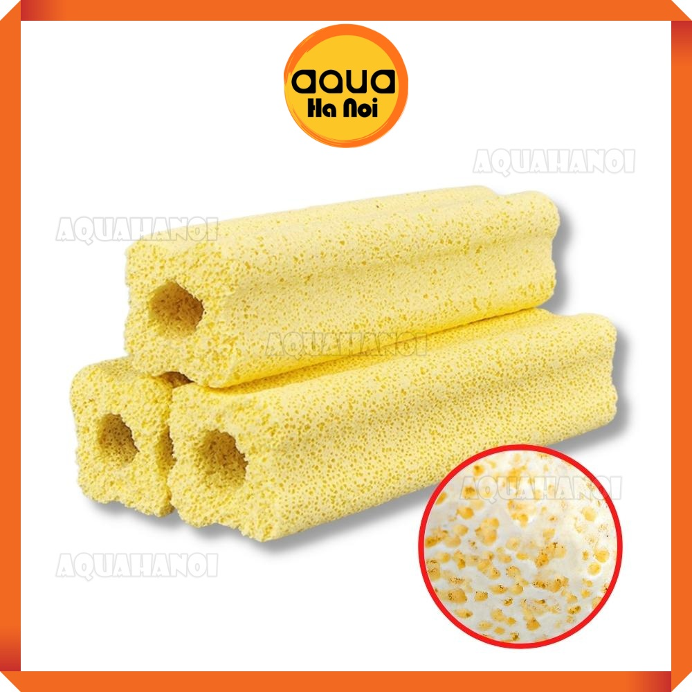 Thanh sứ lọc hoa mai vàng - Vật liệu lọc làm trong nước hồ cá Koi,...