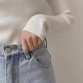 Thắt Lưng denim Đính Ngọc Trai Thời Trang 7.5cm Dành Cho Nữ...