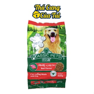 Thức Ăn Cho Chó Lớn Classic Adult Vị Thịt Bò Hạt Khô 400g - Thú Cư...