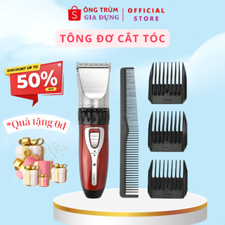 Tông Đơ Cắt Tóc Gia Đình, Máy Hớt Tóc Tại Nhà Tích Điện Kèm Phụ Ki...