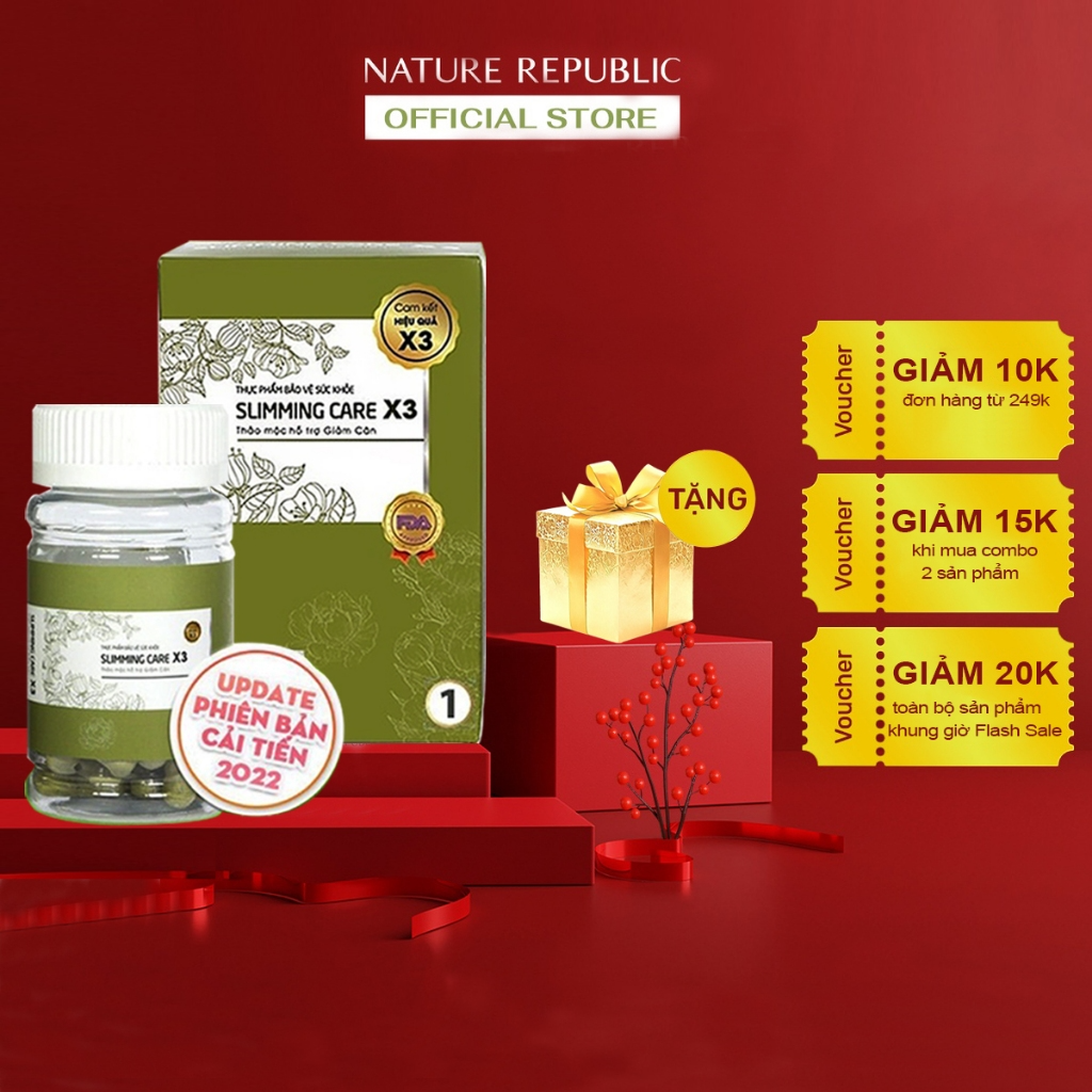 Trà Slimming Care x3 Giảm cân nhanh cấp tốc an toàn detox thảo mộc...