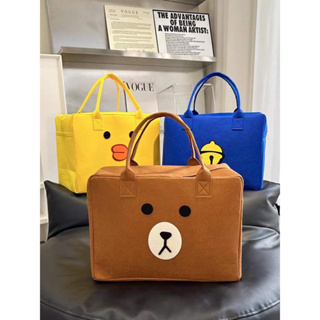 Túi Nỉ Vải dệt đựng đồ đa năng, Túi du lịch hoạt hình, Túi đựng mỹ...