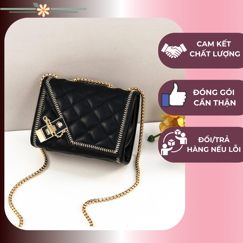 Túi xách nữ Túi đeo chéo Hàn Quốc 3 ngăn rộng dãi họa tiết sắc nét...