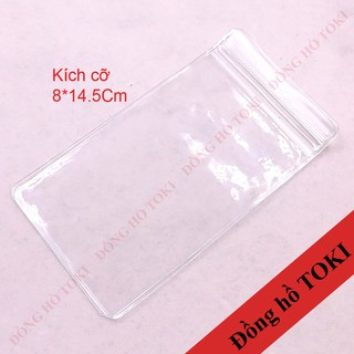 Túi Zip dày trong suốt đựng đồng hồ trang sức chống xước, bụi cỡ 8...