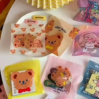 Túi zip mini bag Hàn Quốc, túi zip nhỏ đựng bánh kẹo hình gấu cute...